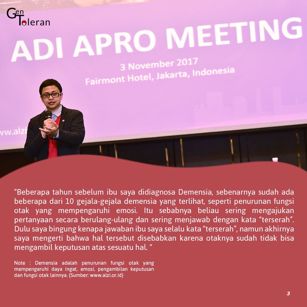 Gen_Toleran's tweet photo. [MENYAYANGI DAN MEMAHAMI LANSIA]

Merawat Orang Dengan Demensia Alzheimer mungkin menjadi pekerjaan yang menguras tenaga dan emosi. Sering mengulang pertanyaan atau perkataan, emosi yang berubah-ubah serta perilaku yang tidak wajar seringkali membuat orang sekitar kewalahan. https://t.co/OMghpYrz5G