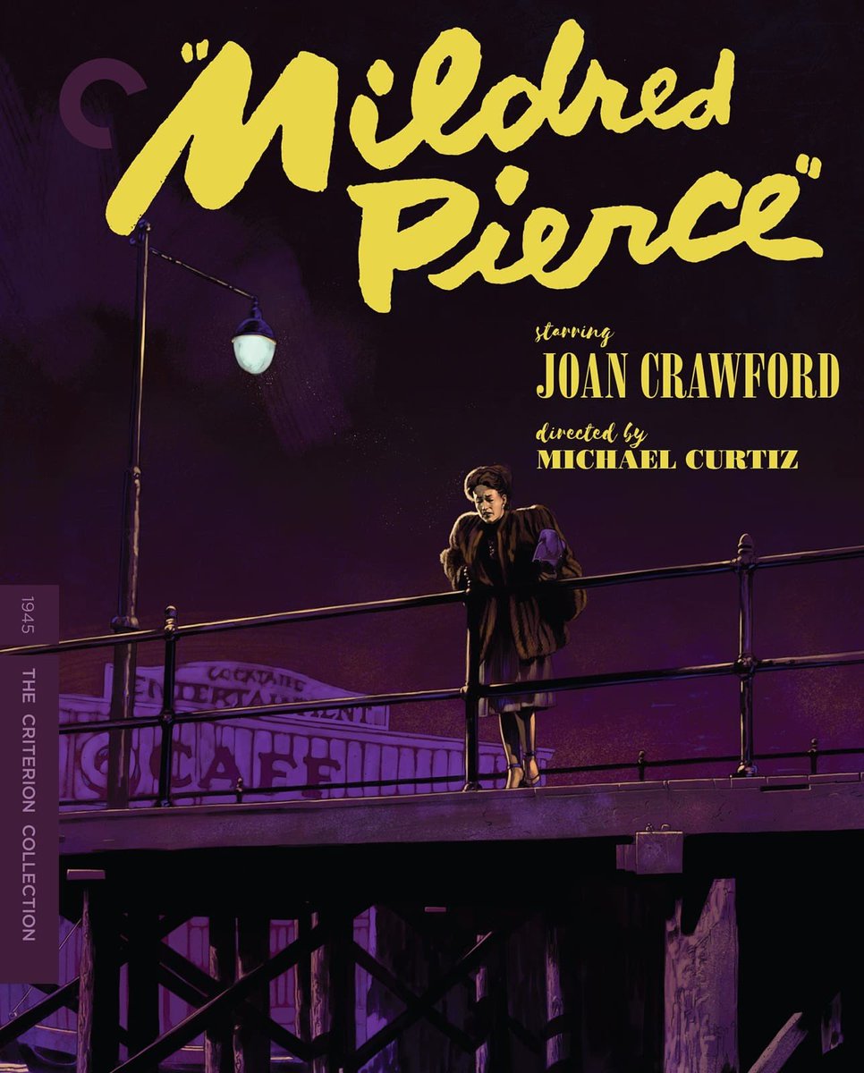 And four more here. The one for Mildred Pierce is just *stunning*. Exceptional work,  @Criterion.  #Noirvember (Foreign Correspondent and Leave Her to Heaven aren’t quite traditional noir, but the covers are too gorgeous to be left out).