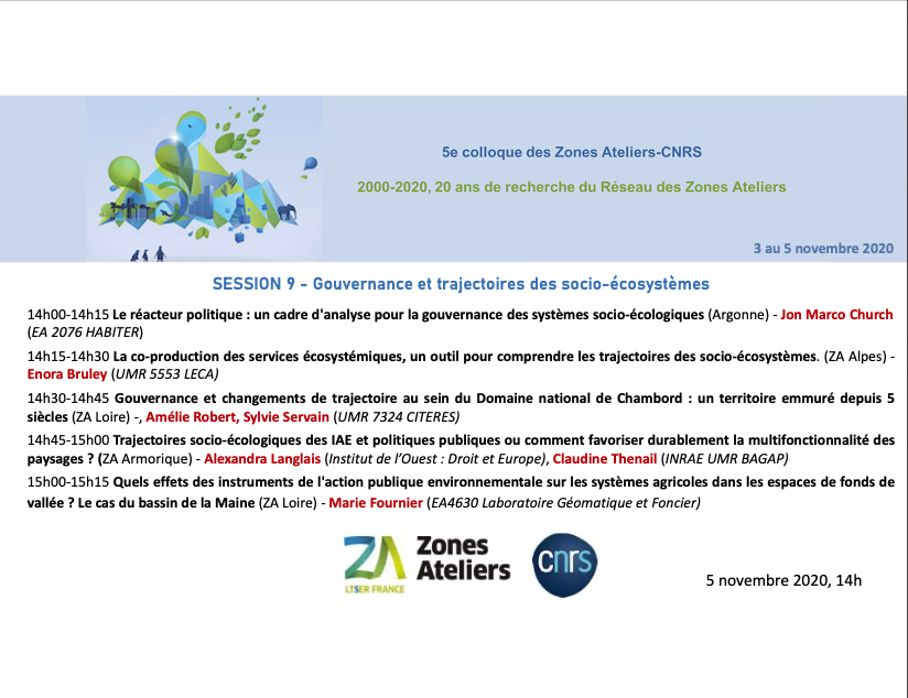 ZA_Loire's tweet photo. [En ce moment au Colloque des 20 ans des ZA] Session 9 " Gouvernance et trajectoires des socio-écosystèmes" et Session 10 "Approches inter et transdisciplinaires pour l’analyse des socio-écosystèmes et de leurs trajectoires"

@CNRS @INEE_CNRS https://t.co/POavekpp05