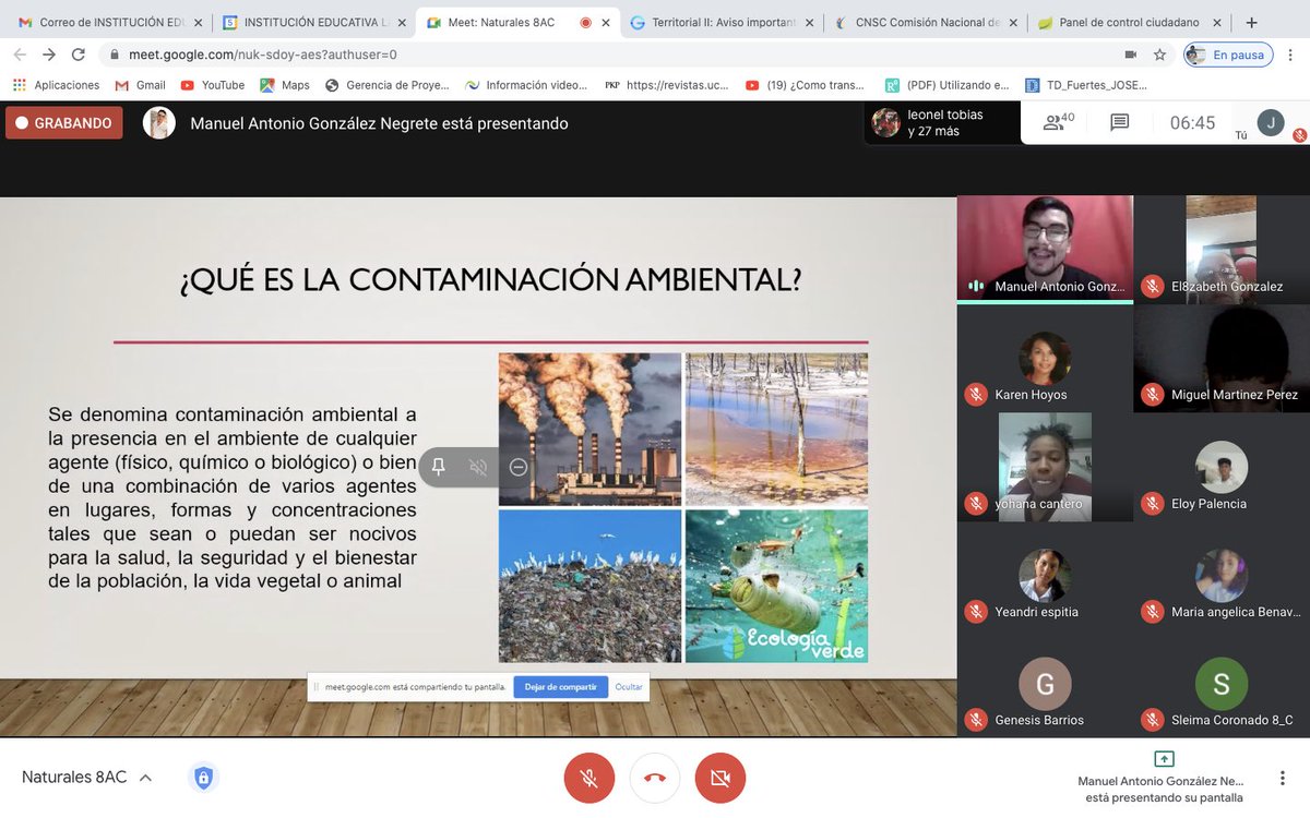 ielaribera's tweet photo. Hoy, madrugamos a hablar sobre Contaminación Ambiental. Con la profe Elizabeth y el profe Manuel, nuestros estudiantes de 8° se dieron cita para conocer cómo podemos aportar desde nuestras acciones para salvar nuestro planeta 🌎. @SemMonteria https://t.co/9UEi6k6Bxv