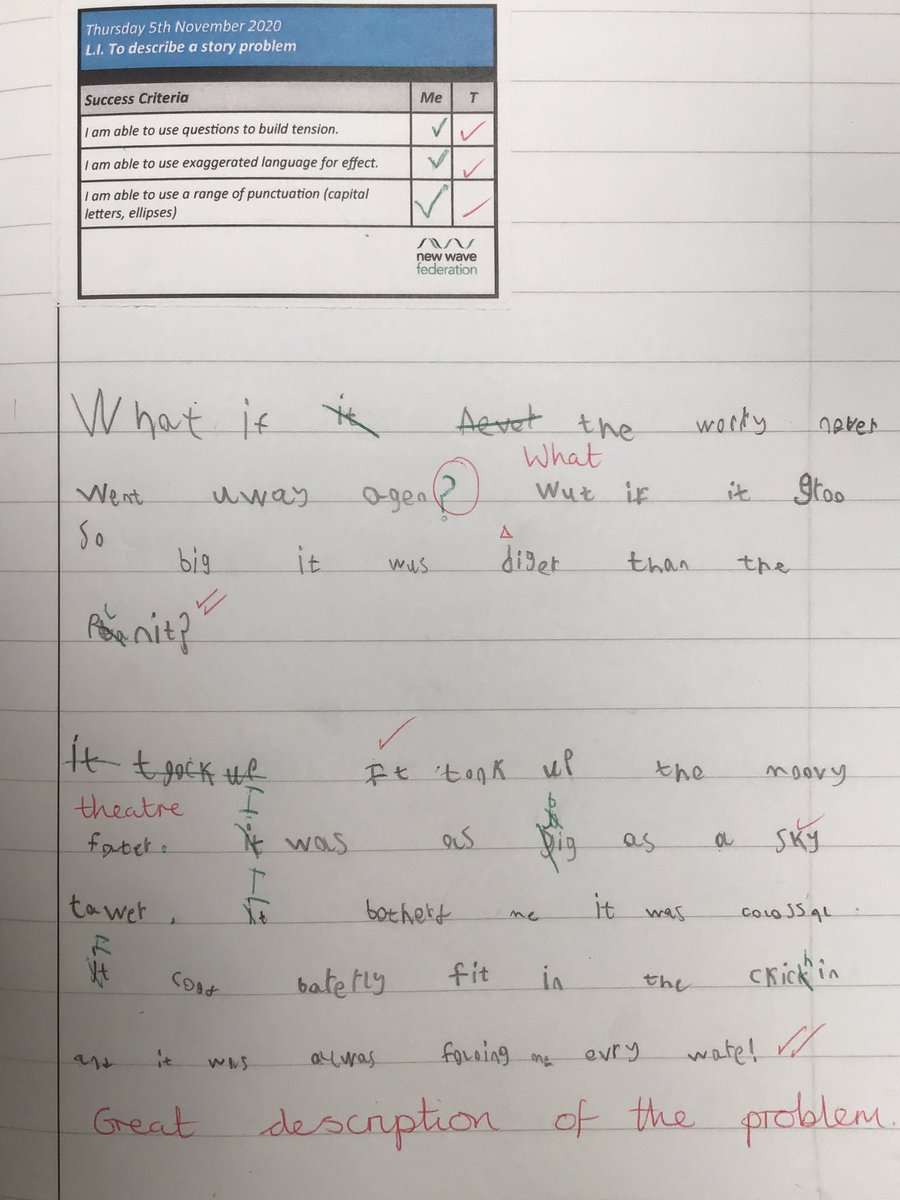 MrsCooperEdu's tweet photo. So much #creativity in 2G’s writing! We described #Rubysworry and the problem is getting worse... https://t.co/ag3iYxvF6Y