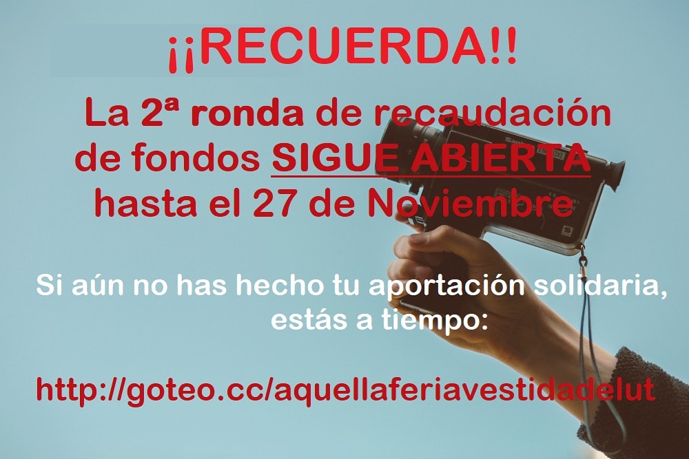 MemoriaConil's tweet photo. ➡️ Os recordamos que hasta el 27 de Noviembre sigue abierta la segunda y última ronda de recaudación de fondos: A por el óptimo.
¿Aún no has echo tu aportación solidaria al documental "Aquella feria vestida de luto"?

👉🏻 Entra en https://t.co/fHtONcoGYF y colabora! https://t.co/lKCsACnxgT