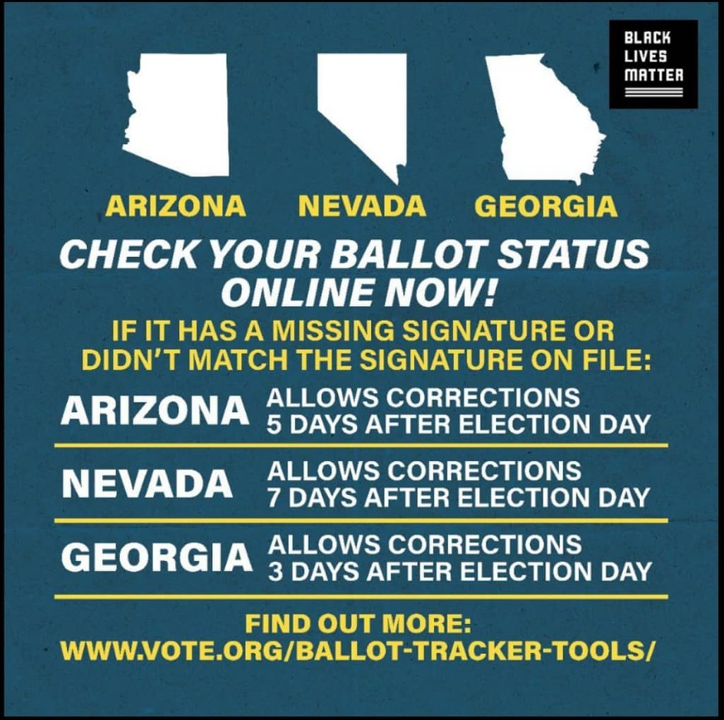 ChrisLutolf's tweet photo. It ain't over till it's over!
#CheckYourBallotStatus
@azdemparty @nvdems @GeorgiaDemocrat
๐๐๐๐ https://t.co/DOYwTOvWpJ