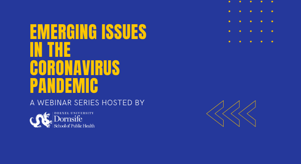 drexelpubhealth's tweet photo. TODAY at 4pm EST: In this upcoming webinar moderated by @ACarrollScott, PhD, MPH, Dornsife researchers @HealthEquityDoc, ScD, MPH, and @amdonate, PhD, will discuss racial disparities in #COVID19. 

Please RSVP to join ➡️ https://t.co/NFi3szarCN https://t.co/lnfZKX3os7