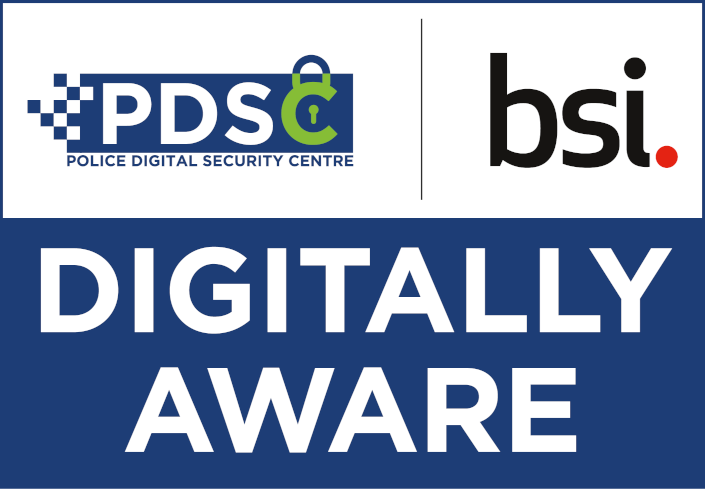 PoliceDSC's tweet photo. “We are delighted to have achieved the #DigitallyAware certification, as the importance of good cyber security for businesses cannot be over-stated. Attaining this certificate shows how seriously @PSMSurveillance take their digital security” https://t.co/SsBG6CcaI2 #CyberSecurity https://t.co/MvGxlMdxIj