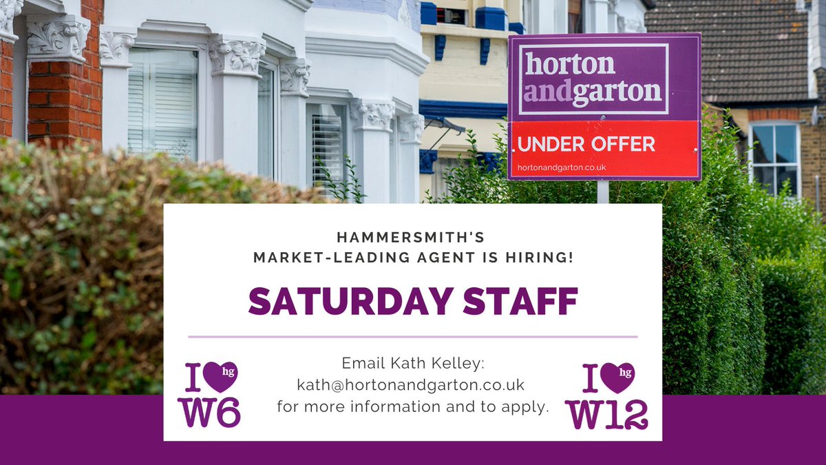 hortonandgarton's tweet photo. We are hiring! 🏡 Are you a well spoken, well presented West London local with a clean driver’s license and a passion for property? Join our market-leading team - email Kath Kelley on kath@hortonandgarton.co.uk to apply. #hiring #propertyjob #Hammersmith #ShepherdsBush #Chiswick https://t.co/7YDD7ZHdAa