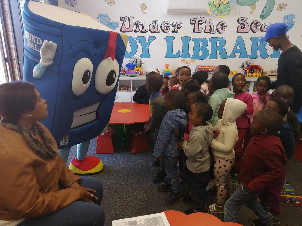 NBW_SA's tweet photo. Today we are throwing it back to our NBW activation in Leratswana Library - Free State. 
We miss being outside and celebrating #NationalBookWeek with all the kids, but for now we hold on to these amazing memories.

#NBW2020 
#PassportToTomorrow 
#ThrowBackThursday https://t.co/NvPvAyCNX0