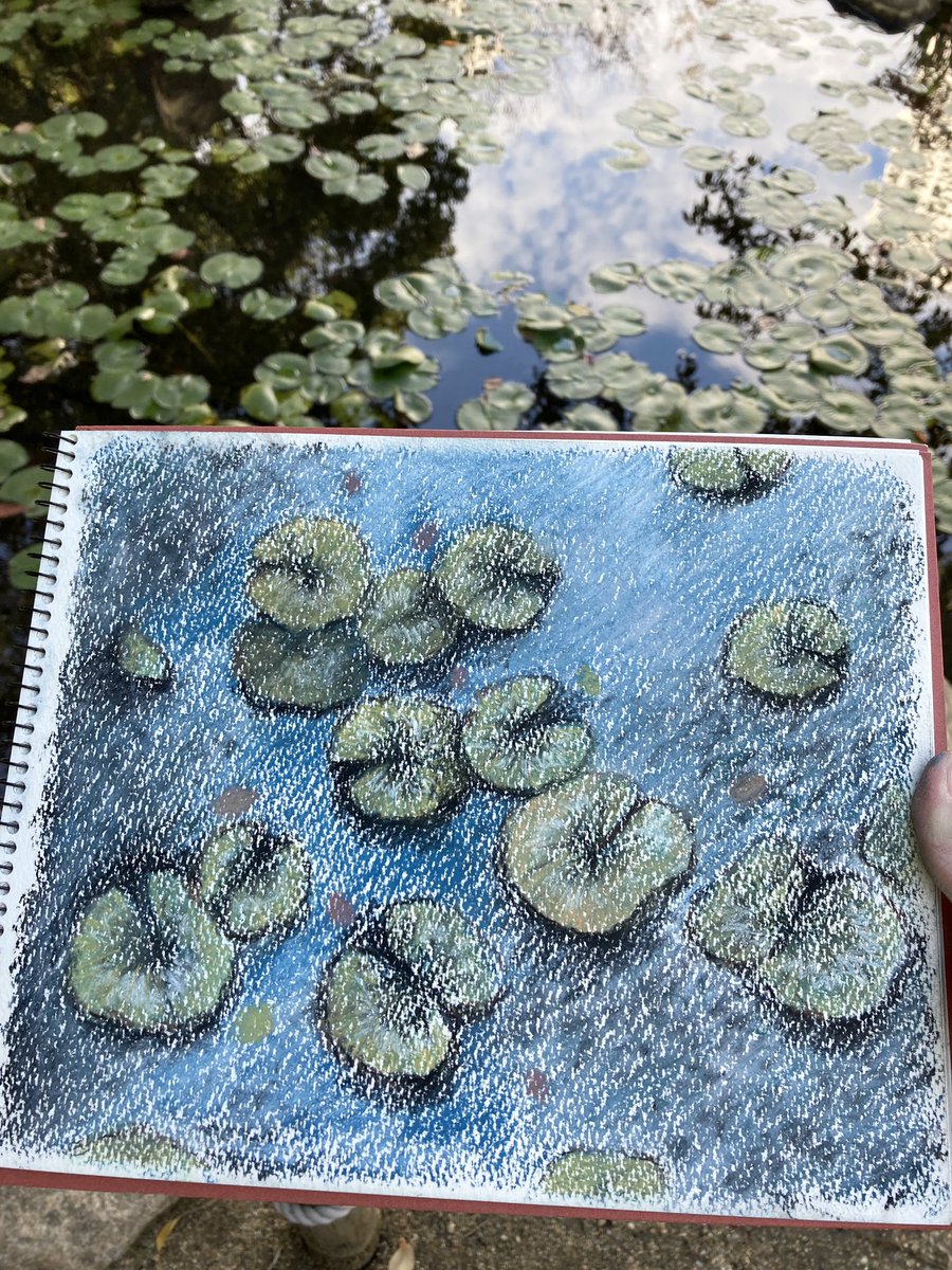 三賀 亮介 ミカ リョウスケ パステル スケッチ 風景 睡蓮 イラスト Art Drawing Illust アナログ アート 水 絵 たまたま通りかかった池に浮かぶ睡蓮の葉がきれかったので簡単にスケッチ パステル使用 1時間程度 三賀 亮介 ミカ リョウスケ パステル スケッチ 風景 睡蓮 イラスト Art Drawing Illust アナログ アート 水 絵 たまたま通りかかった池に浮かぶ睡蓮の葉がきれかったので簡単にスケッチ パステル使用 1時間程度