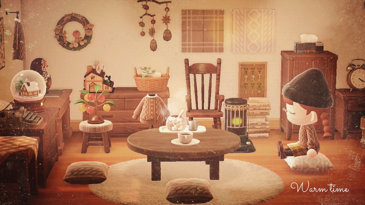 moka6215's tweet photo. Warm time☕️
(素敵なマイデザお借りしています）
#あつ森 
#AnimalCrossing 
#acnh https://t.co/Ct4aWmXeQB
