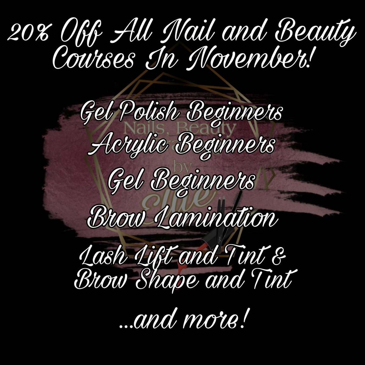 I can't treat you but I CAN teach you! Special lockdown offer of 20% off all nail and beauty courses during November! #nailcourses #nailcourseshull #accreditedcourses #beautuguildaccredited #nailtraining #beautycourseshull #beautycourses