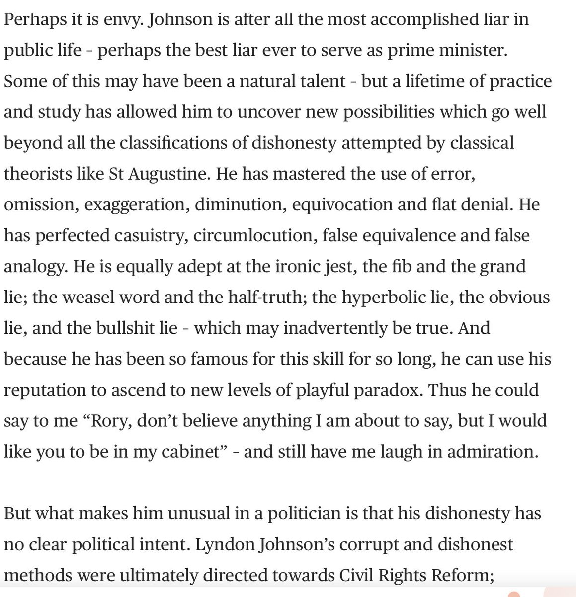 RSylvester1's tweet photo. Brilliant and devastating dissection of Boris Johnson’s character by ⁦@RoryStewartUK⁩ in ⁦@TheTLS⁩ https://t.co/b86DQ7gLM3 https://t.co/VqibM7xs6X