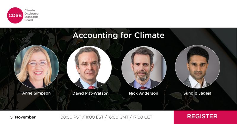 MikeZimonyi's tweet image. We are about to go live to talk about the impact of climate change on financial accounting and reporting #IFRS – the bottom line. No need to register, just watch our youtube stream: lnkd.in/dYdqT33
#TCFDAction
