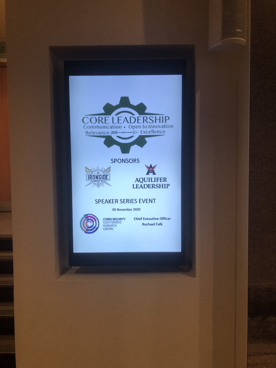 COREofLeaders's tweet photo. What a fantastic event that was! Thankyou @rachael_falk from @CSCRCoz on a extremely insightful presentation on #Leadership and #cybersecurity. In an industry that influences everyone  everyday, education is the key. https://t.co/8SlgT5TZQu