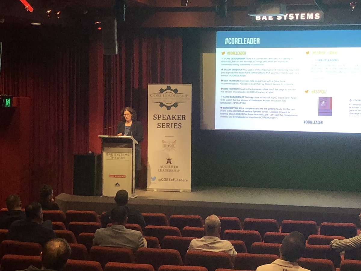 What a fantastic event that was! Thankyou @rachael_falk from @CSCRCoz on a extremely insightful presentation on #Leadership and #cybersecurity. In an industry that influences everyone  everyday, education is the key.