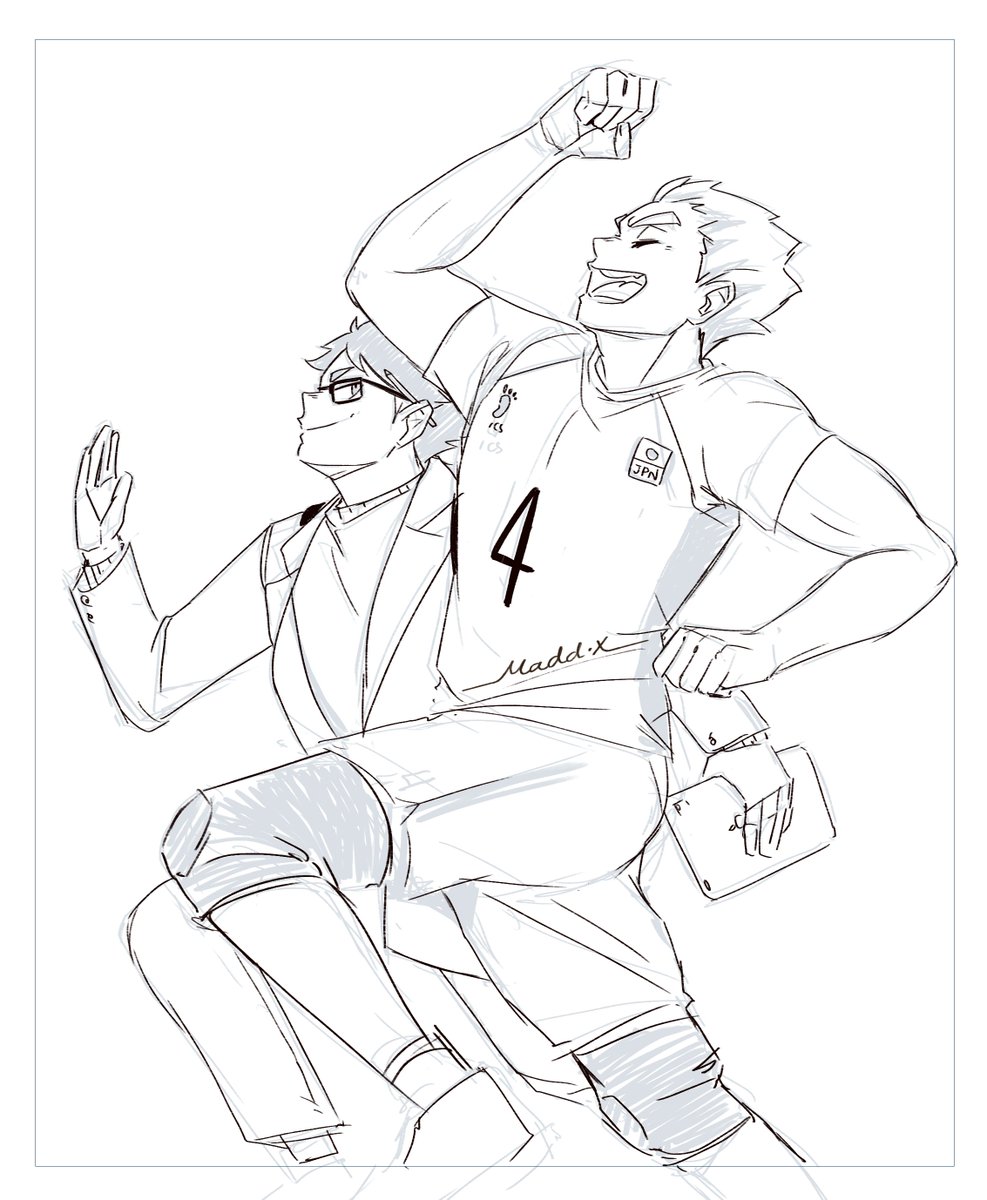 since furudate will probably drop us the bkak cover soon~ imma throw my wip here /YEETS//? 