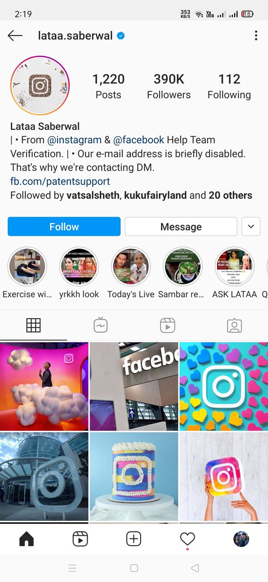 VR_1024's tweet photo. Instagram Accounts Getting Hacked is increasing day by day. Do not click on any link you get on DM. https://t.co/J2Vw3qvaWf