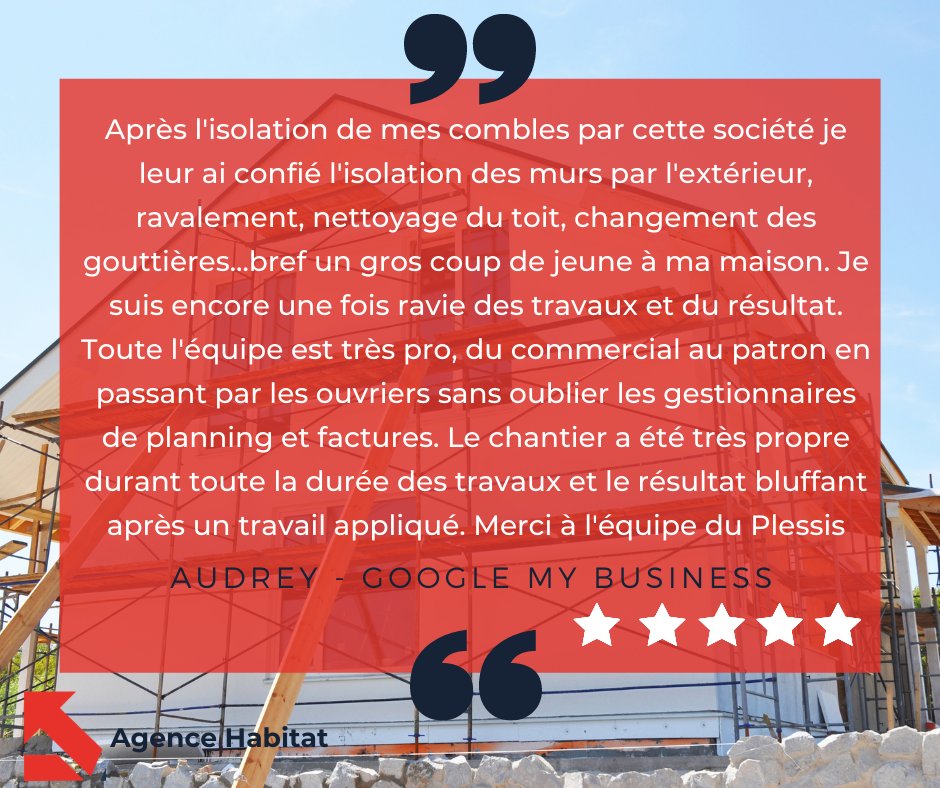 🏡 Du nettoyage de toiture par l'isolation des murs extérieurs, nous vous accompagnons à chaque étape de vos travaux pour vous simplifier la vie et vous garantir la qualité des chantiers AD VALIDEM ! #batiment #renovation #avisclient #merci