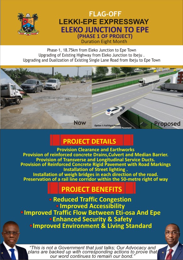 followlasg's tweet photo. Flag Off Lekki-Epe Expressway Eleko Junction To Epe @jidesanwoolu @drobafemihamzat 
@gboyegaakosile @gbenga_omo 
#ReduceTrafficCongestion #HealingLagos #LASG
#ForAGreaterLagos #LekkiEpeExpressWayElekoJunctionToEpe https://t.co/UFQhOt7UC0