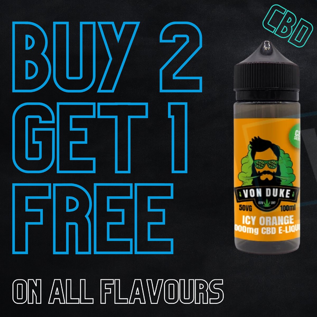 Chill out with a free bottle of CBD E-liquid! 1000mg - £9.99 per bottle.

Use Code: 3FOR2

#eliquid #vape #vaper #vapeuk #vapedeals #vapegiveaway #cbd #cbdgiveaway #cbddeals #cbduk #cbdvape