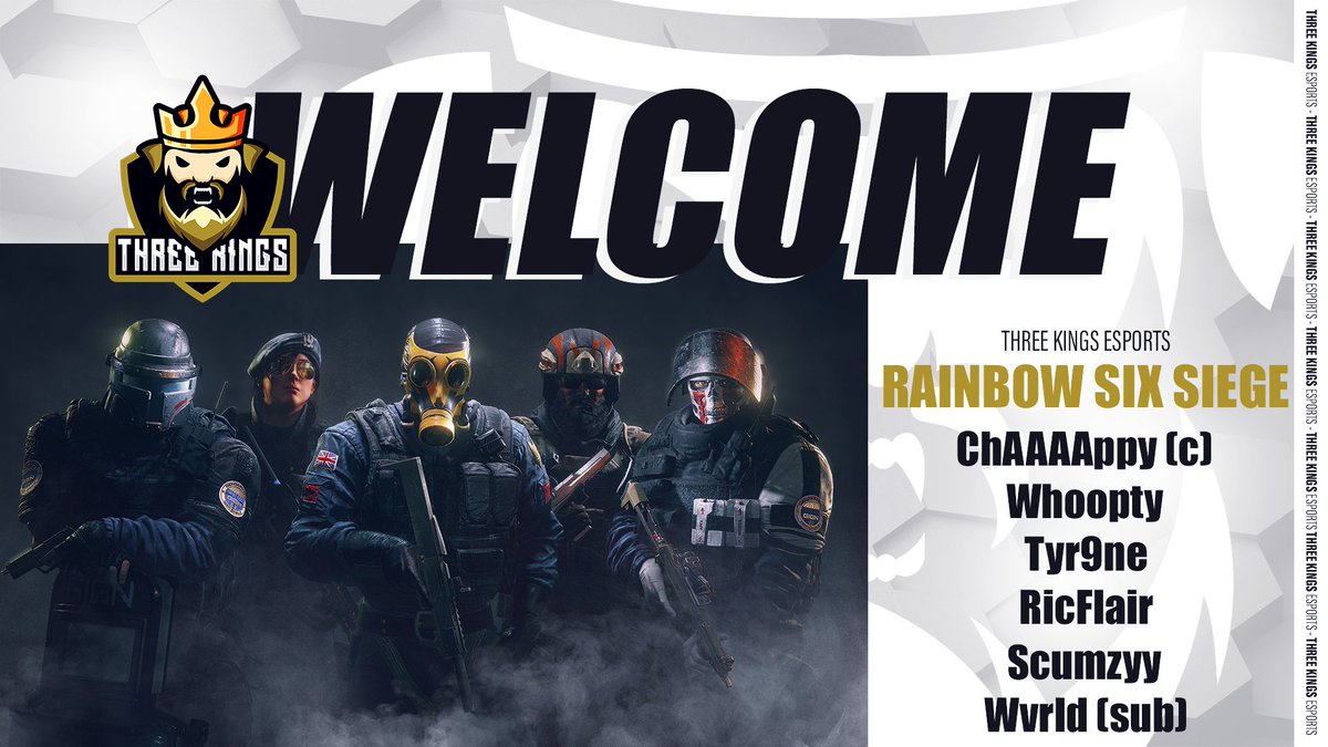 ThreeKingsOCE's tweet photo. [#TKER6SIEGE]

Please give a warm welcome to our newest members of the TKE Family! They will be representing us in the upcoming LPL Season 4 Amateur Division!

Roster:
🔥 @ChAAAAppy_ (c)
🔥 @TysonnR6 
🔥 @Jhuuq 
🔥 @bradalee2121 
🔥 @Scumzy_ 
🔥 @WvrldR6 (sub)

#KingTakeOver https://t.co/8oXUW4j3u3
