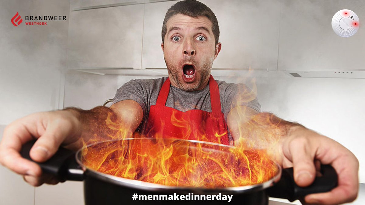 Op 5 november maken alle mannen eten op de internationale #menmakedinnerday 👨‍🍳 Hopelijk zijn jouw rookmelders getest op deze eerste donderdag van de maand🤣#hangrookmelders #redelevensbijbrand #testjerookmelder