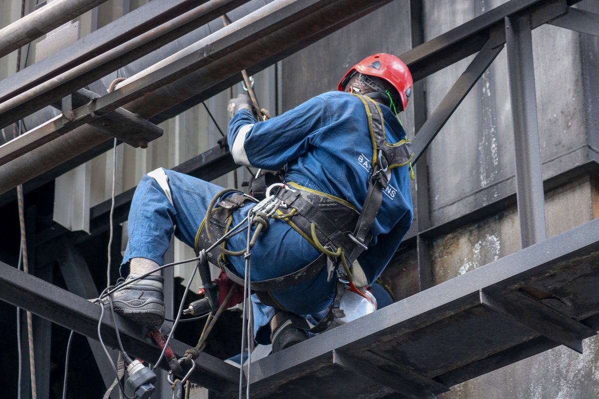 Using rope access, we can be able to replace sheeting, perform concrete repairs and inspection in a quick, safe and affordable way. Have a work at heights problem and need suggestions on how to execute it safely? Contact us on sales@battalions.co.za for a quote. #ropeaccess