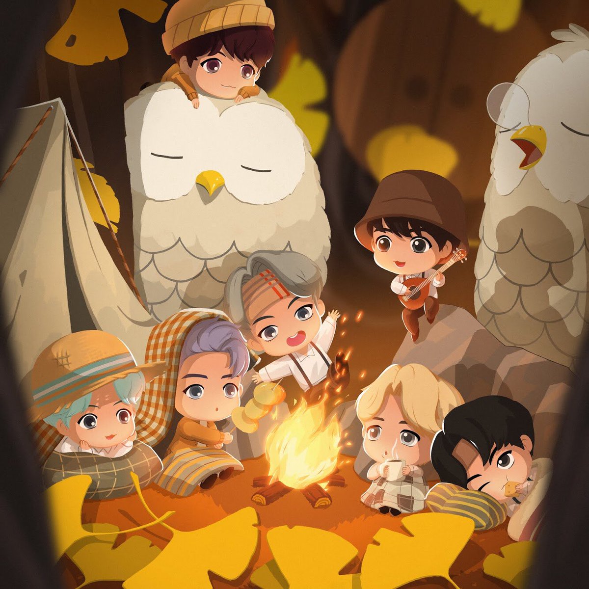 Gather around! It's time to soak up autumn's gifts!

#Campfire #Bulmeong #Autumn_leaves #Relief
