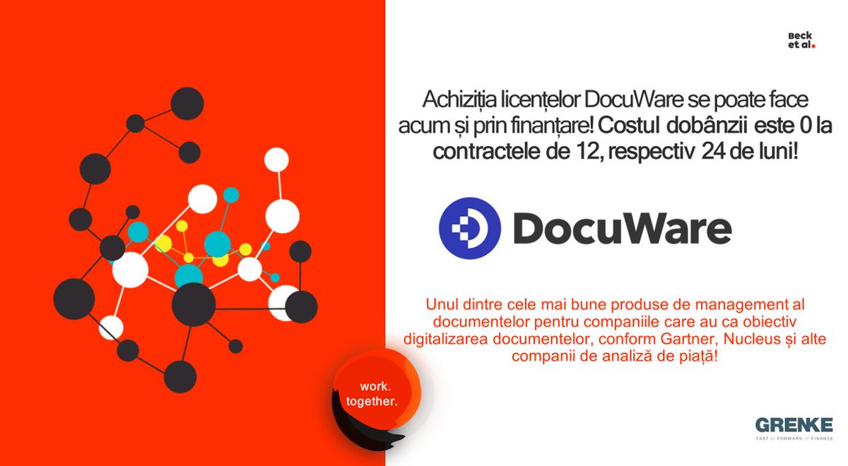 beaservicesRO's tweet photo. Anul acesta sistemul DocuWare on-premise poate fi  achiziționat prin finanțare, oportunitate pe care o oferim împreună cu partenerul nostru Grenke România! https://t.co/1665Gbvk0m