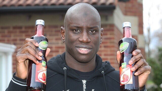 ODDSbible's tweet photo. Demba Ba must’ve celebrated last night’s result by smashing through a few bottles of strawberry syrup 😂 https://t.co/ZhRyVYMD29