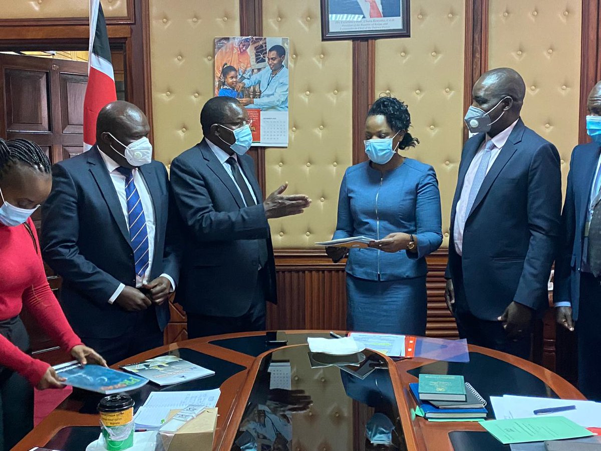 prskkenya's tweet photo. . #TeamPR a team led by the Vice President, Dr Mbugua Njoroge & Ass Sec. @Vivienneatieno paid a courtesy call on the Clerk of the @NAssemblyKE to deliberate among other areas of possible collaboration; how the National Assembly can support enactment of the #IPRAC Bill. https://t.co/C4OsfLwUMF