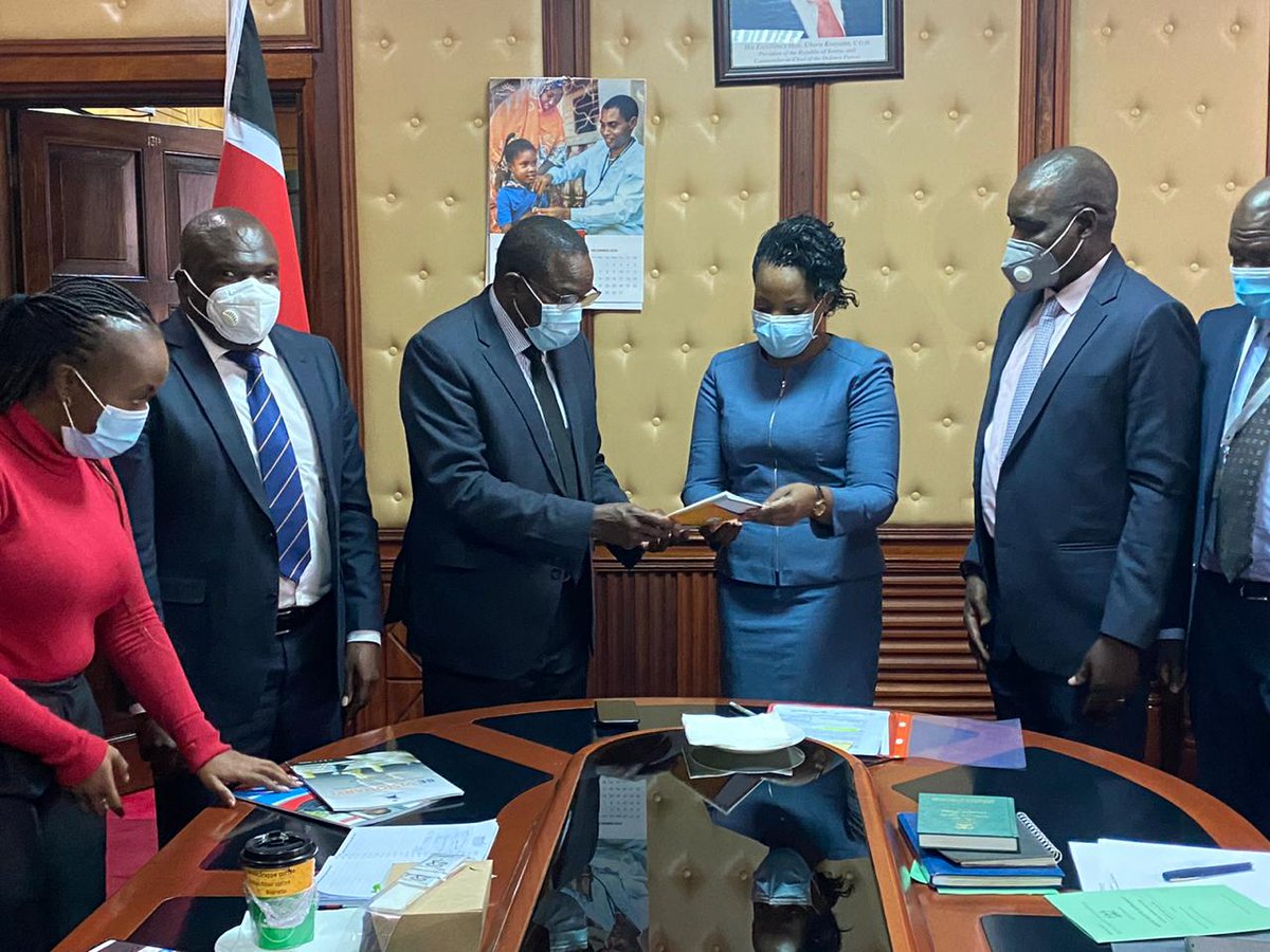 prskkenya's tweet photo. . #TeamPR a team led by the Vice President, Dr Mbugua Njoroge & Ass Sec. @Vivienneatieno paid a courtesy call on the Clerk of the @NAssemblyKE to deliberate among other areas of possible collaboration; how the National Assembly can support enactment of the #IPRAC Bill. https://t.co/C4OsfLwUMF