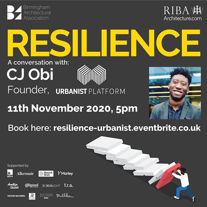 Birmingham Architectural Association (@birm_arch) on Twitter photo Join us alongside <a href="/RIBAWestMids/">RIBA West Midlands</a> on November 11th for Resilience with <a href="/UrbanistPlat/">Urbanist Platform</a>.
#BrumArchitecture committee members <a href="/Studio50two/">Dion Barrett</a> & @kavita_dhande talk with CJ Obi and ask the question - How do we attract more Black people into the Built Environment?
lnkd.in/dK5qY6x Join us alongside <a href="/RIBAWestMids/">RIBA West Midlands</a> on November 11th for Resilience with <a href="/UrbanistPlat/">Urbanist Platform</a>.
#BrumArchitecture committee members <a href="/Studio50two/">Dion Barrett</a> & @kavita_dhande talk with CJ Obi and ask the question - How do we attract more Black people into the Built Environment?
lnkd.in/dK5qY6x