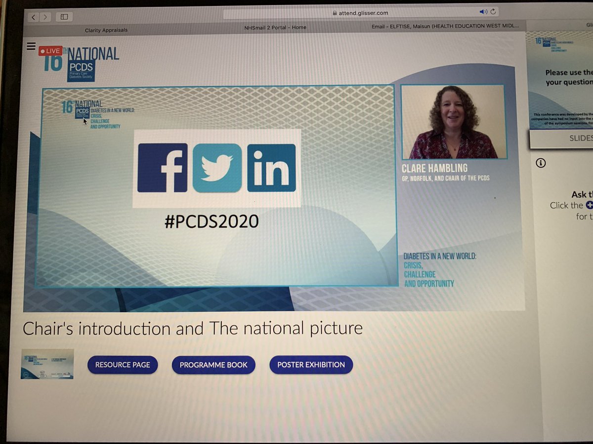 MaisunMansur's tweet photo. The 16th National PCDS Annual conference #PCDS2020 just started. Looking forward a day on diabetes education with a special focus on COVID related issues. https://t.co/wWBPsKbRoN