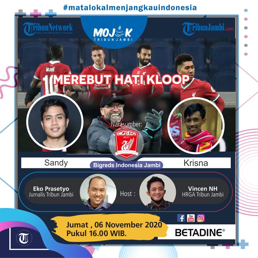 BIGREDS_DJB's tweet photo. @BIGREDS_DJB feat @tribunjambi Mojok Tribun Jambi
Jumat 06 November 2020
Pukul : 16:00 wib
.
.
#brjambi #jambi #lfc #liverpool #anakbigreds #bigreds #wegoagain #ynwa #tribunjambi #tribun #klopp https://t.co/edjwNB1aCv