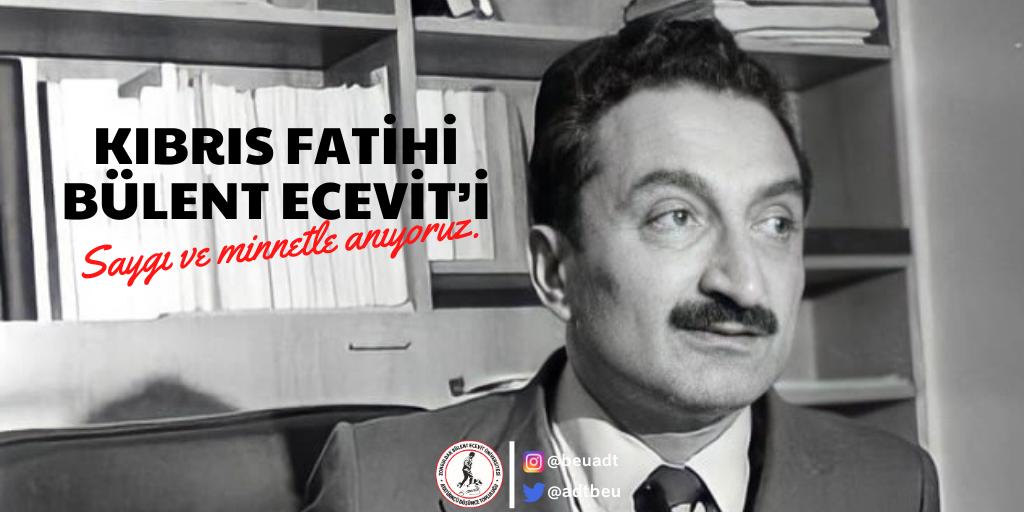 adtbeu's tweet photo. Vatanseverliği, dürüstlüğü, halk ve emekten yana olan tavrıyla siyasi tarihimizin en önemli isimlerinden biri olan eski Başbakan ve Kıbrıs Fatihi Bülent Ecevit’i aramızdan ayrılışının 14. yılında saygı ve minnetle anıyoruz. https://t.co/qclZHVmYEi