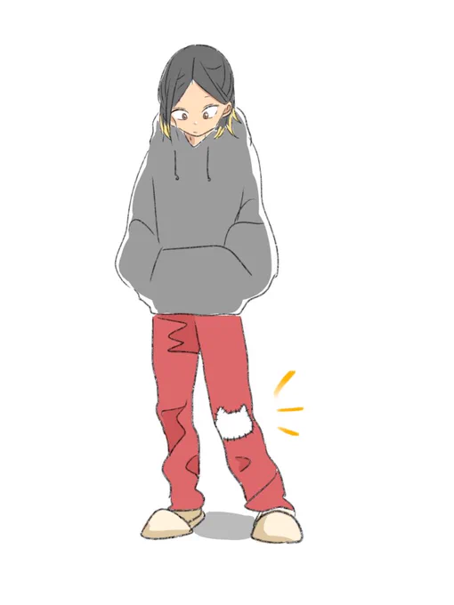 あのあとクロが縫った

#ハイキューありがとう 
#孤爪研磨 