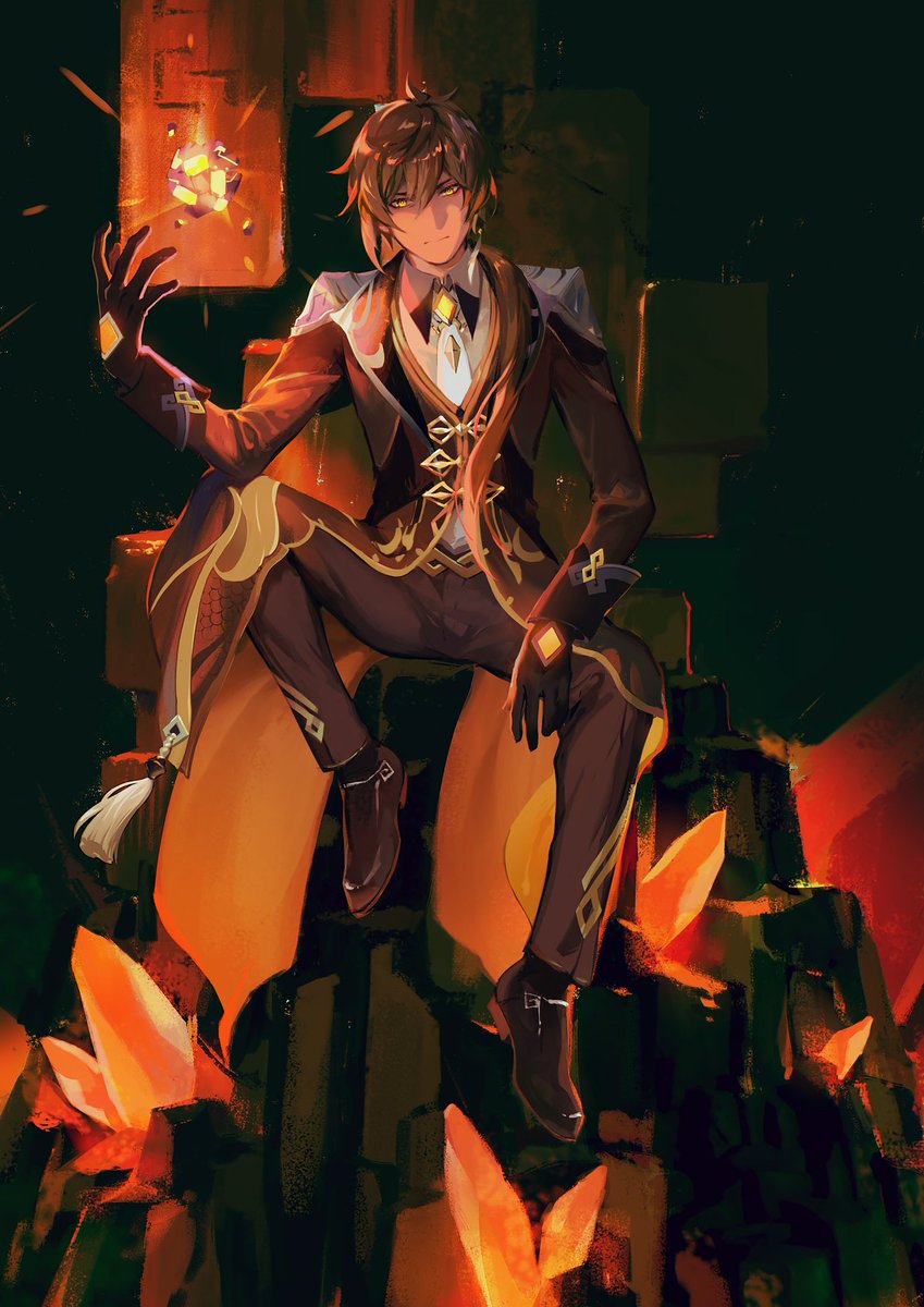 rene0elric's tweet photo. Zhongli

#GenshinImpact #原神 https://t.co/Nq9iWStirD
