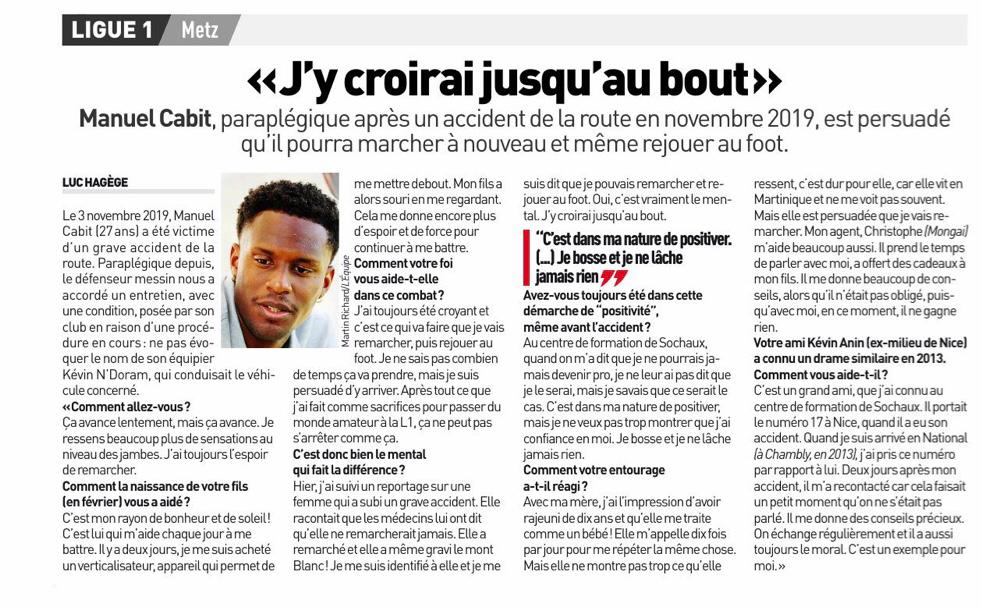 GROUPEUSM's tweet photo. Manuel CABIT : "Je vais remarcher !"
A lire IMPÉRATIVEMENT l'interview de @ManuelCABIT . #USMGROUP https://t.co/VuOW9umxmI