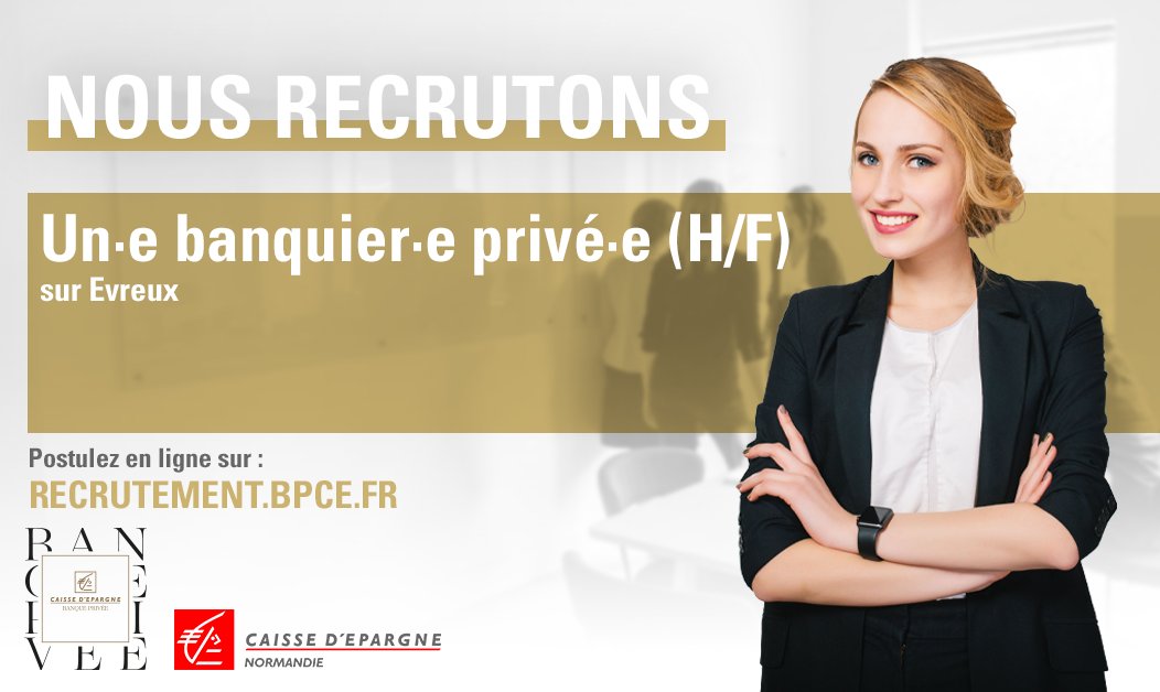 Devenez #banquier·e privé·e au sein de notre Banque Privée.
Contribuez à l'#excellence de la <a href="/CE_Normandie/">Caisse d'Epargne Normandie</a> via le #développement de votre #activité et la #vente sur #prescription à des #clients #premium et #dirigeants d'#entreprises

Découvrez le poste : tinyurl.com/y4qkgs4m