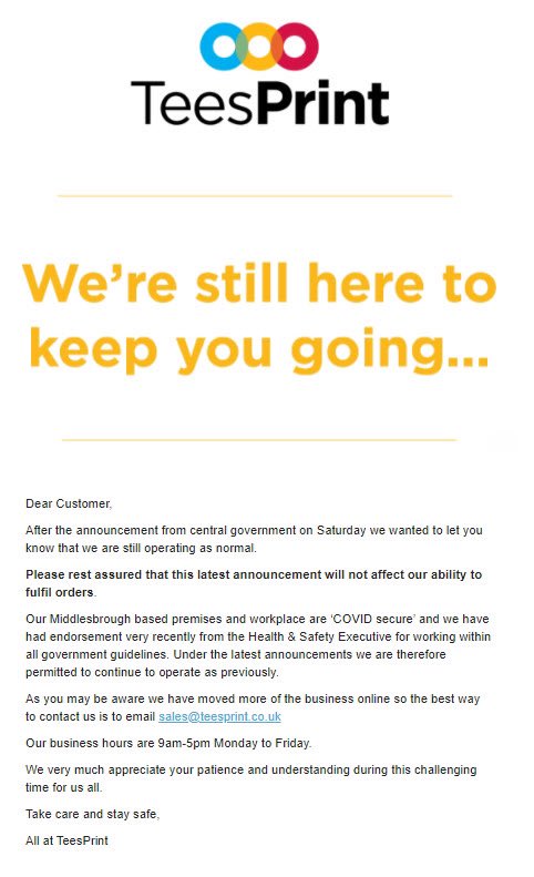 We’re still here to keep you going...