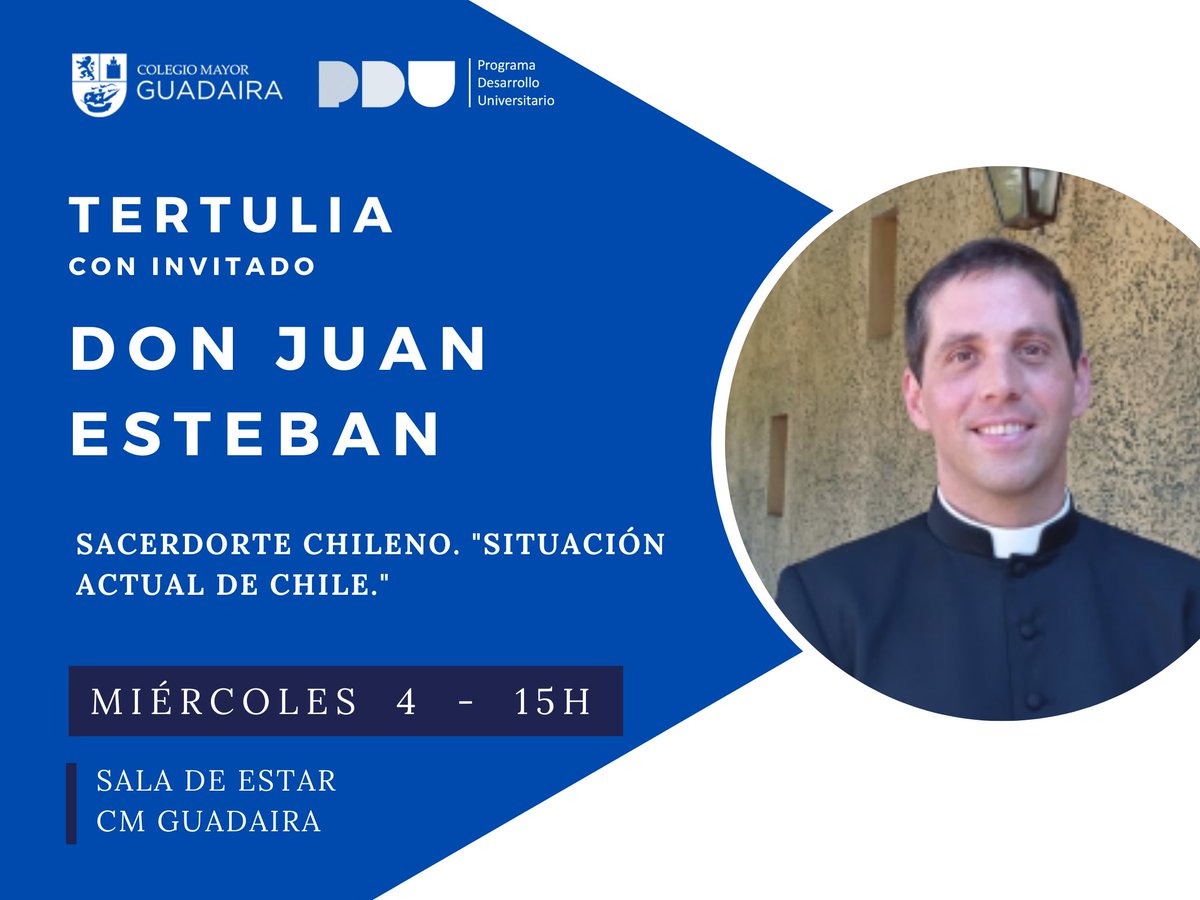 CMGuadaira's tweet photo. Tertulia con don Juan Esteban

Gracias, don Juan, sacerdote chileno, por proporcionarnos un estado del arte de la situación social, económica, política y religiosa de Chile. https://t.co/8DyKQOXmPm