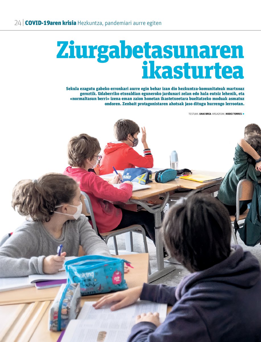 EHIGE1's tweet photo. Arkaitz Aburto, gure presidentea, elkarrizketatu dute @HirukaEus aldizkarian. Ratioetaz, patioak estaltzeaz, digitalizazioaz, kontziliazioaz eta konfinatuta dauden ikasleen arretaz aritu da, besteak beste.

⏯Irakurri erreportajea hemen: https://t.co/9Xvyfor5TS https://t.co/eoJEqp5YbJ