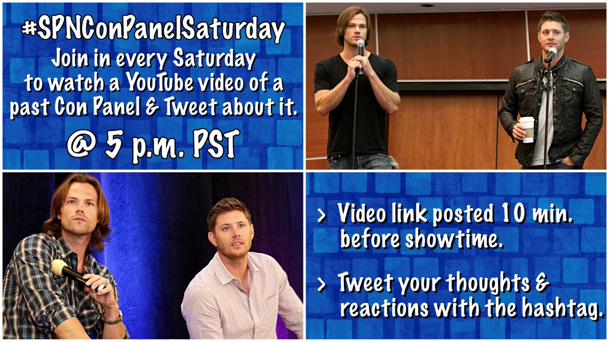 spndeangirl's tweet photo. Don't forget, #SPNConPanelFriday is now #SPNConPanelSaturday and we'll be having our 1st watch party on the new day this coming Saturday, on the 7th! I hope you can join me!
Check out the info. on the new graphic below.
#SPNFamily https://t.co/U1rR7bXkmW