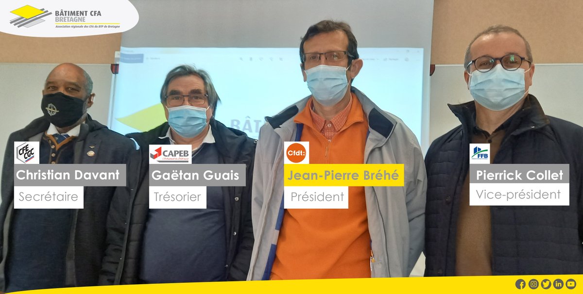 Hier a eu lieu la nomination du nouveau bureau de Bâtiment CFA Bretagne !

Nouveau président, nouveau trésorier... C'est une page nouvelle qui s'ouvre pour notre association ! Nous leur souhaitons un bon mandat ! ☺️

#Bâtiment #CFA #Apprentissage #Bretagne #Association