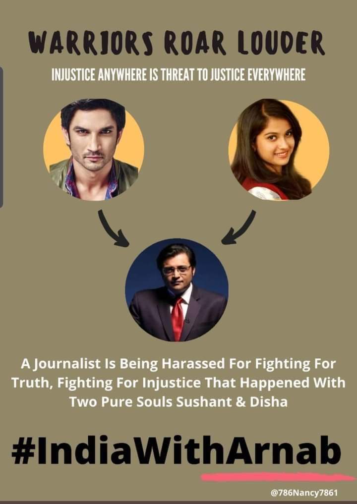 Sh_poonam85635's tweet photo. I'm with Arnab Goswami ✌✌✌✌
#IAmArnab https://t.co/ZpgNXQ2Aaw