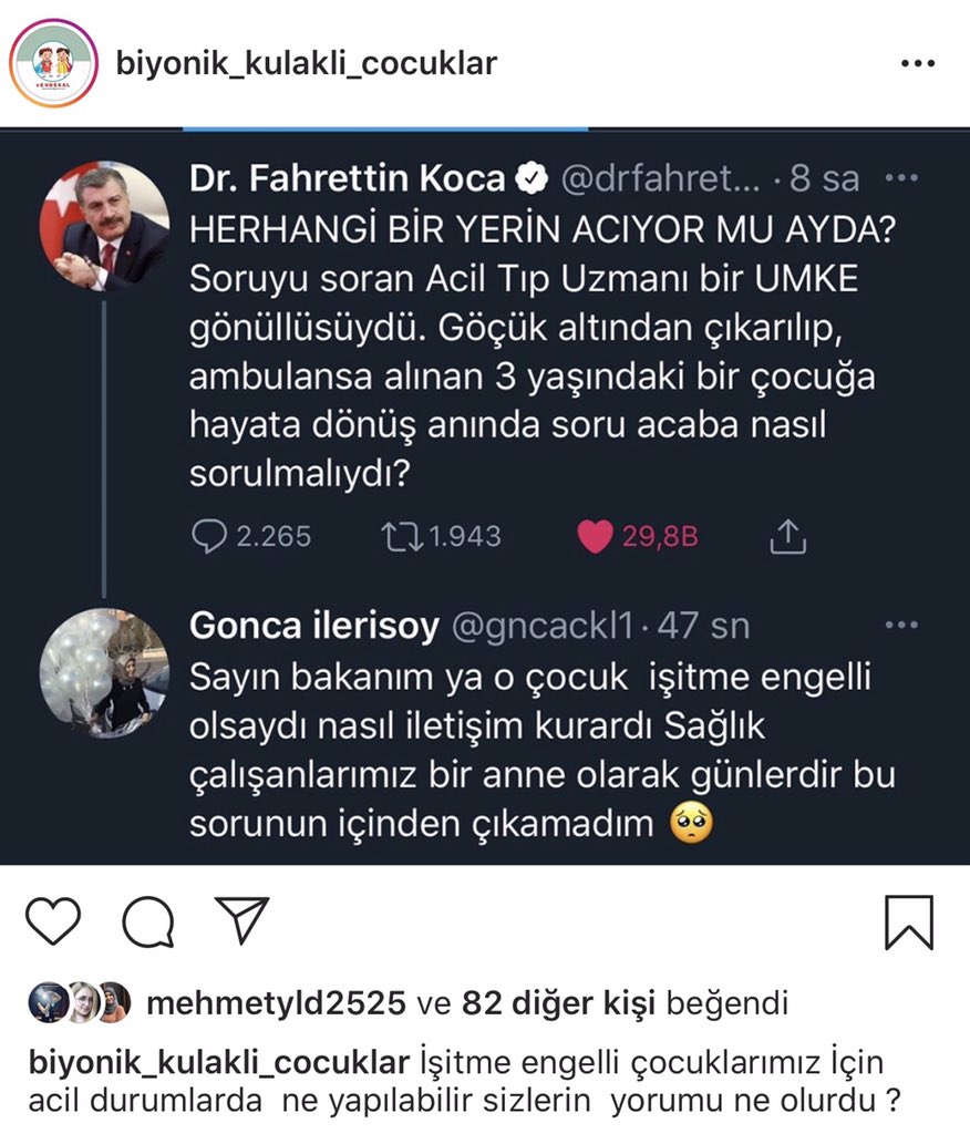 İşitme engelli çocuklarımız için acil durumlarda ne yapılabilir? Sizlerin yorumu ne olurdu? #AKUTyaz2930agonder #umudumuzvar #biyonikkulak #depremdeğilcinayet #izmirdepremi #depremizmir #deprem