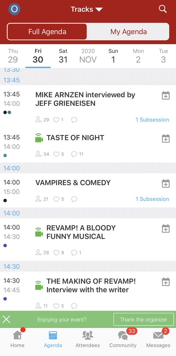 VampireFestival's tweet photo. ‼️Did you know we still have plenty of VAMPtastic content available to watch until Sunday⁉️

🧛🏻‍♂️Just click on the ‘Agenda’ option of the Whova app.🧛🏻‍♀️✨❤️ 

#IVFAF #VampFest #Vampire https://t.co/1F256PX2oN
