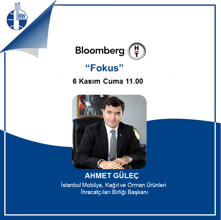 İstanbul Mobilya, Kağıt ve Orman Ürünleri İhracatçıları Birliği Başkanı Ahmet Güleç, Cuma günü saat 11.00’de, #Bloomberght TV ekranlarında Güzem Yılmaz’ın sunacağı “Fokus” programına konuk oluyor. Programı kaçırmayın! @gulecahmed <a href="/guzemyilmaz/">Güzem Yılmaz Ertem</a> <a href="/BloombergHT/">Bloomberg HT</a>  

#mobilya #ihracat