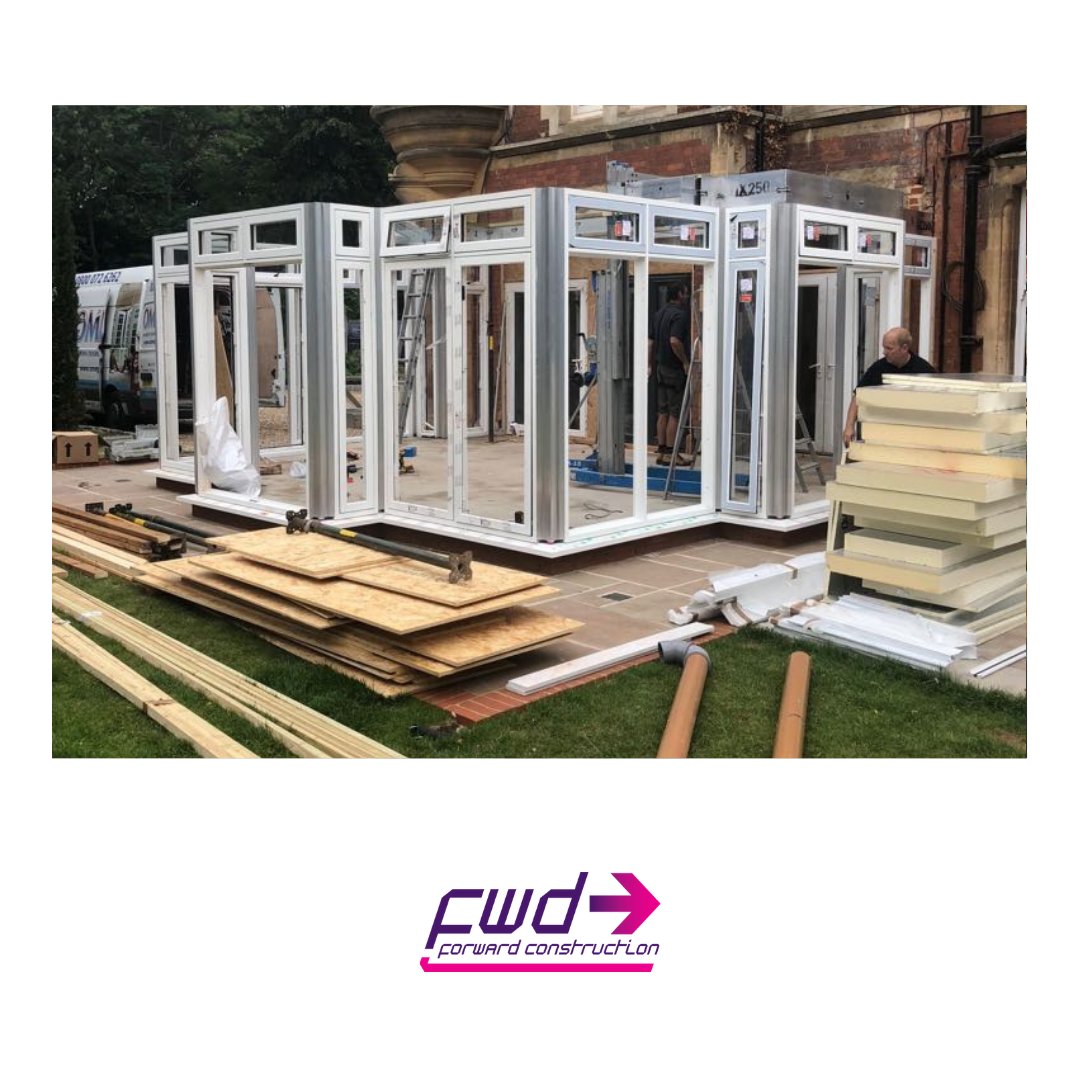 FWDconstruction's tweet photo. Project: Preston Lea Hall - a beautiful manor house
Two new kitchens and a beautiful new orangery on the side of the building, which required us to open up the side of the building and put some big new steels in.
#fwdconstruction #builderskent #construction https://t.co/0K5m6OuXmG