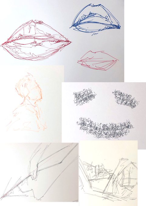 今日のハイライト!!
全部約1分～3分で描いてる目線で見て笑
マジ地獄???
どれか好きなのある?笑
残り850枚 